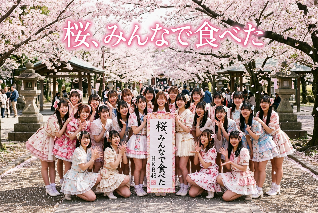 HKT48「「桜、みんなで食べた」」